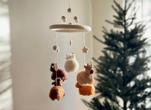 Felt Baby Mobile - Highland Cows